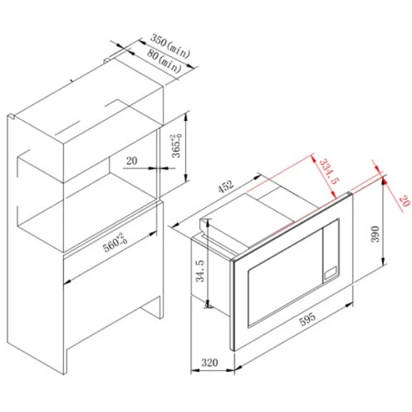 Kitchenette Ragnar 310cm Met Ruimte Voor Magnetron, Koelkast, Oven En Vaatwas - Hoogglans Wit - Afbeelding 6