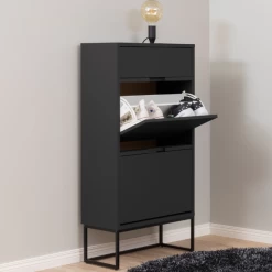 Schoenenkast Trend-zwart