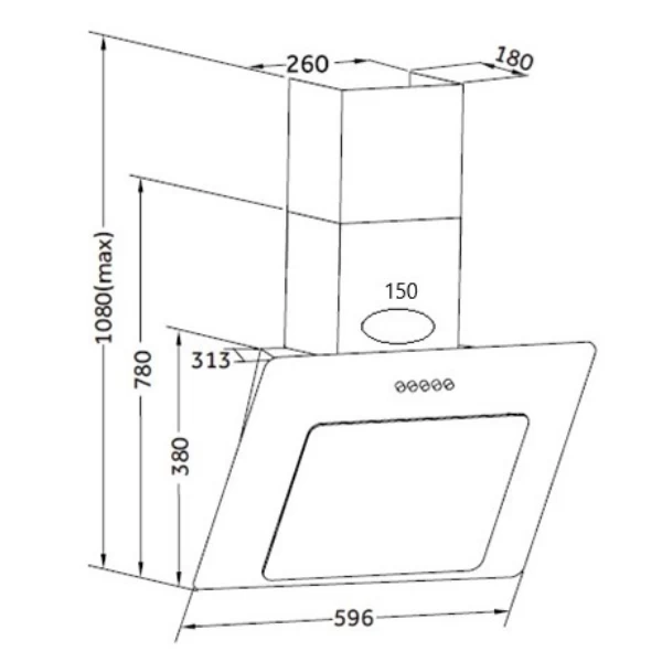 Keukenset Mailand | Inductieplaat, Microgolf, Oven, Dampkap, Koelkast, Spoelbak | Sonoma Grey Oak - Afbeelding 9