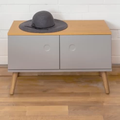 Bank Dot Met Opbergruimte - Eik/grijs