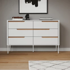 Ladekast Switch 130 Cm 6 Lades - Wit