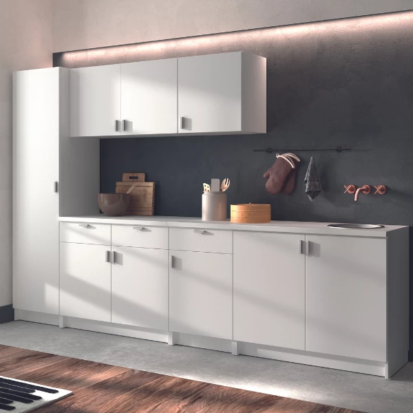 Onderkast Fizz 2 Draaideuren, 2 Lades-wit - Afbeelding 4