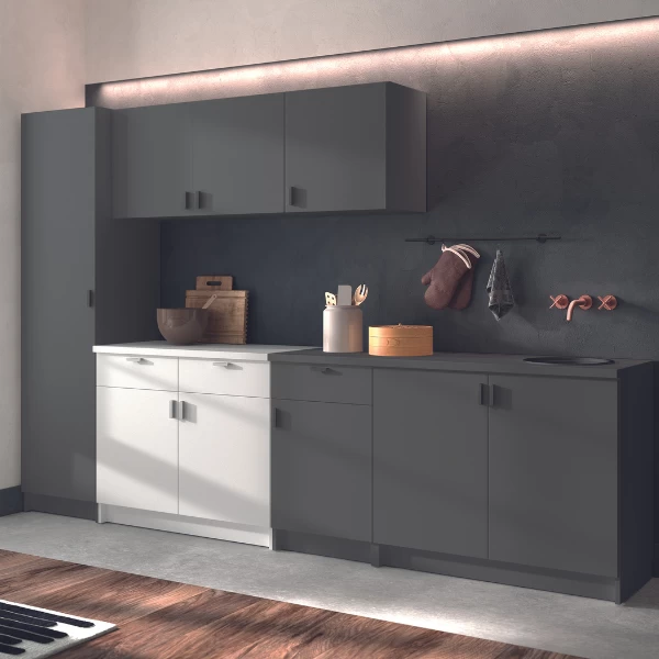 Onderkast Fizz 2 Draaideuren, 2 Lades-wit - Afbeelding 3