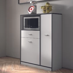 Microgolfkast Inga-wit/grijs