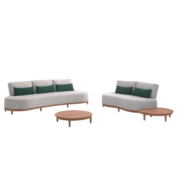 Salontafel Voor Buiten Mezzaluna 90cm - Teakhout - Afbeelding 4