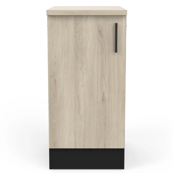 Onderkast Romanie 40 Cm 1 Draaideur En 1 Legplank-Kronberg Eik/matzwart - Afbeelding 4