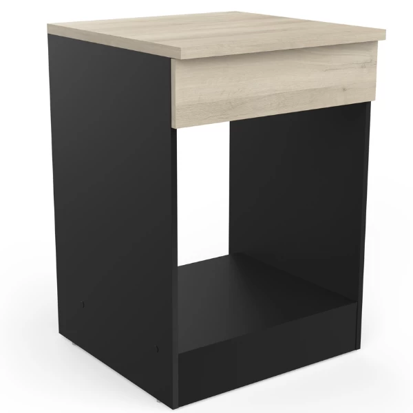 Onderkast Voor Fornuis Romanie 60 Cm-Kronberg Eik/matzwart