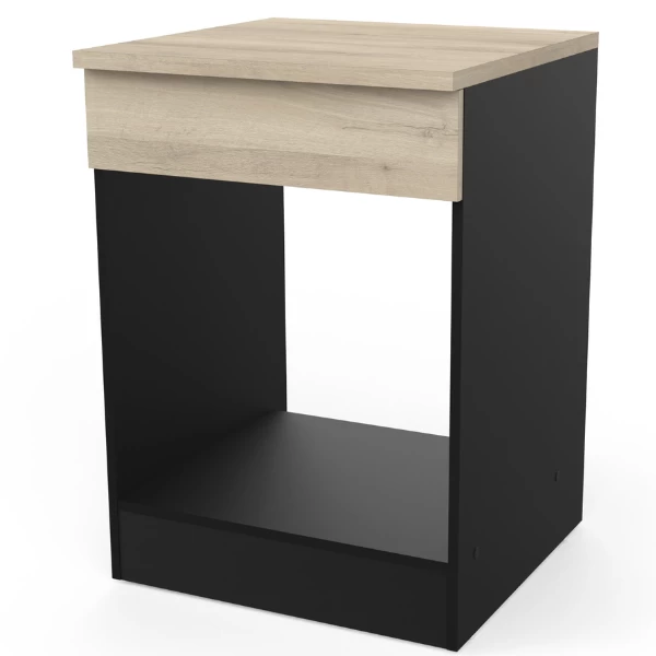 Onderkast Voor Fornuis Romanie 60 Cm-Kronberg Eik/matzwart - Afbeelding 5