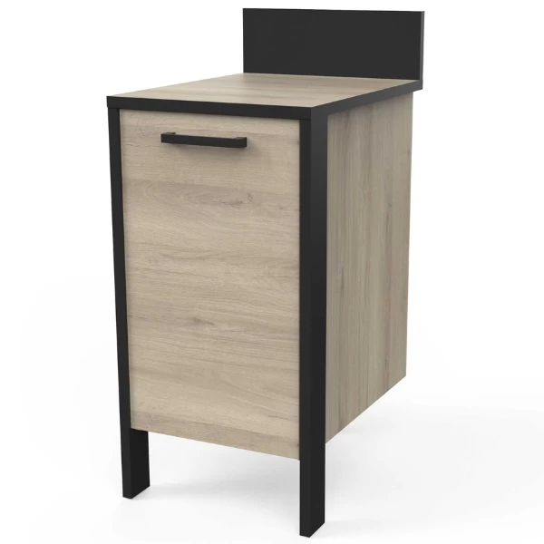 Onderkast Chivaya 44,30 Cm, 1 Draaideur-Kronberg Eik/matzwart - Afbeelding 5