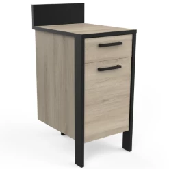 Onderkast Chivaya 44,30 Cm, 1 Lade En 1 Draaideur-Kronberg Eik/matzwart