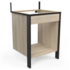 Onderkast Voor Inbouwfornuis Chivaya 64,30 Cm-Kronberg Eik/matzwart