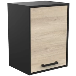 Hangkast Chivaya 44,30 Cm, 1 Draaideur-Kronberg Eik/matzwart
