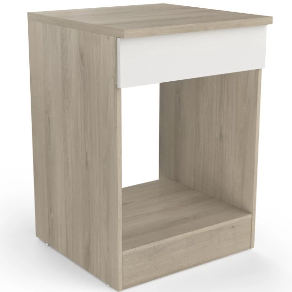 Onderkast Voor Fornuis Romanie 60 Cm-Kronberg Eik/mat Wit