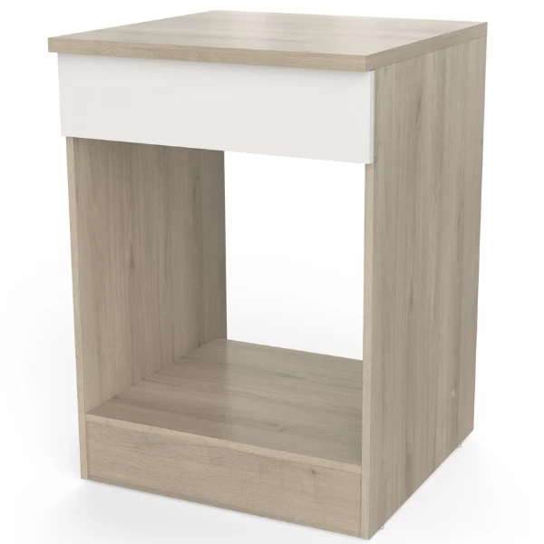 Onderkast Voor Fornuis Romanie 60 Cm-Kronberg Eik/mat Wit - Afbeelding 4