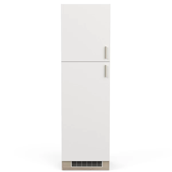 Keukenkast Voor Koelkast Romanie 60 Cm 2 Draaideuren En 2 Legplanken-Kronberg Eik/mat Wit - Afbeelding 6