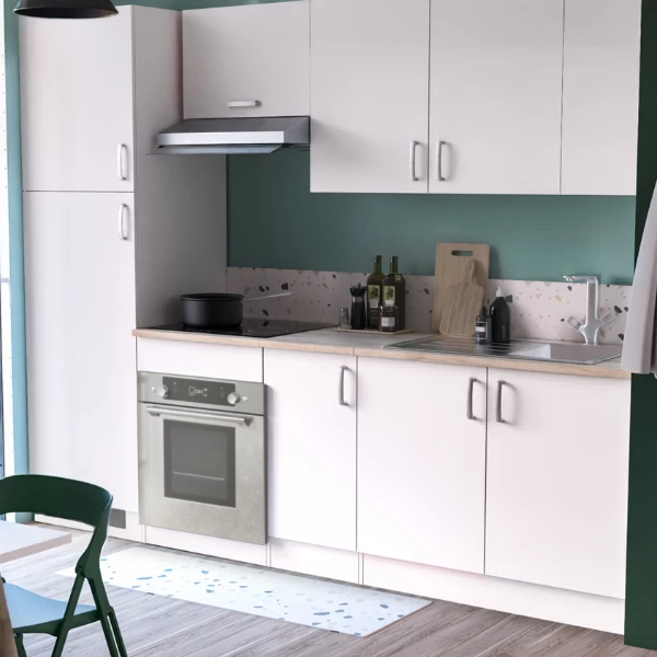 Onderkast Voor Fornuis Sofie 60 Cm-Kronberg Eik/mat Wit - Afbeelding 2