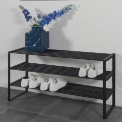 Schoenenrek Rayna 3 Legplanken 100 Cm-zwart