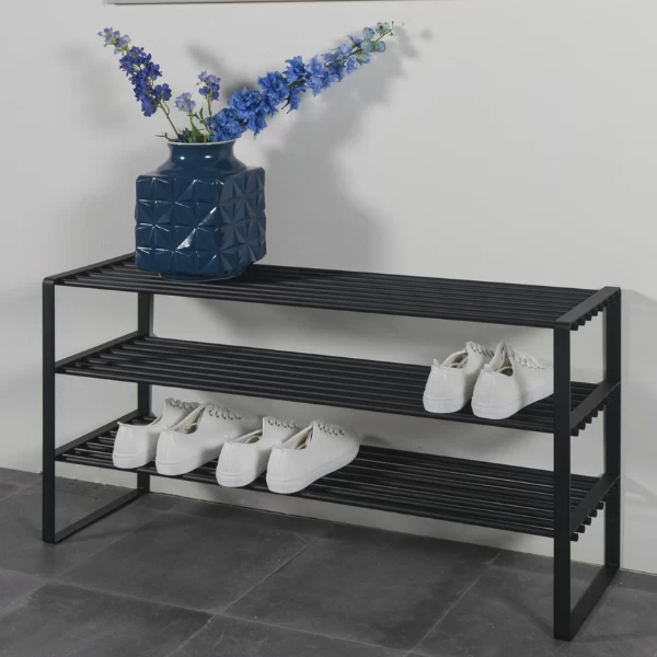 Schoenenrek Rayna 3 Legplanken 100 Cm-zwart
