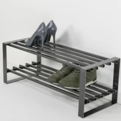 Schoenenrek Rodolpho 2 Legplanken-Blacksmith Zwart