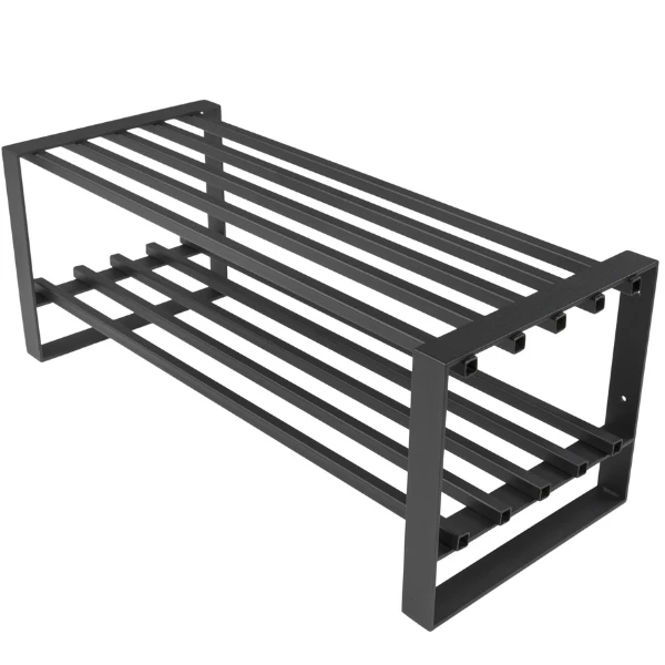 Schoenenrek Rodolpho 2 Legplanken-Blacksmith Zwart - Afbeelding 6