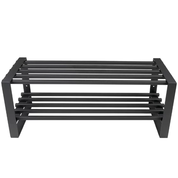 Schoenenrek Rodolpho 2 Legplanken-Blacksmith Zwart - Afbeelding 5