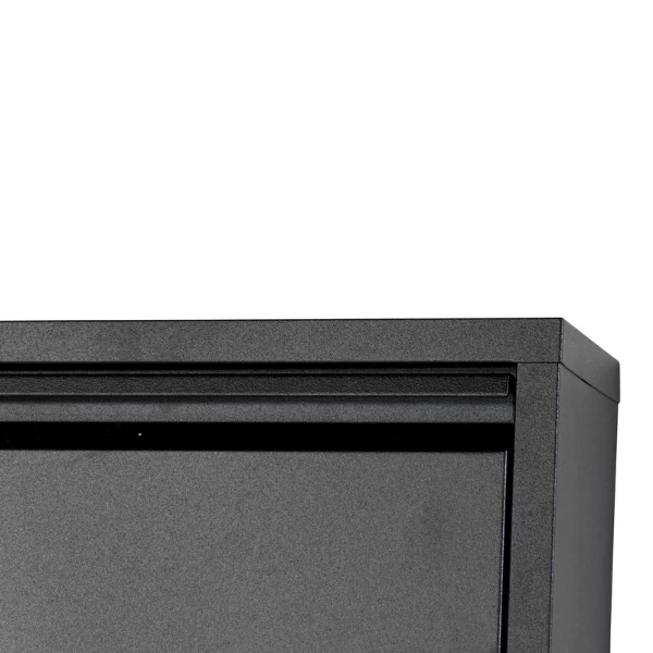Schoenenkast Bente 1 Opklapdeur En 1 Opbergvak-zwart - Afbeelding 4