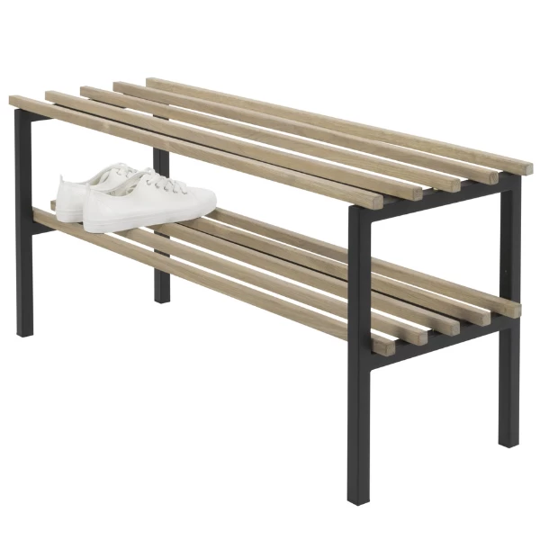 Schoenenrek Rizzoli 2 Legplanken-eik/zwart - Afbeelding 6