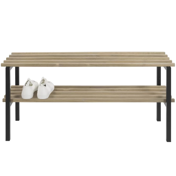 Schoenenrek Rizzoli 2 Legplanken-eik/zwart - Afbeelding 5