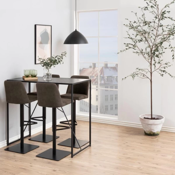 Verstelbare Barstoel Avanja - Antraciet/zwart - Afbeelding 8