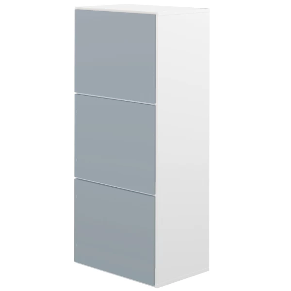 Schoenenkast Baylinn 3 Draaideuren En 5 Legplanken-celadon Grijs/wit - Afbeelding 8