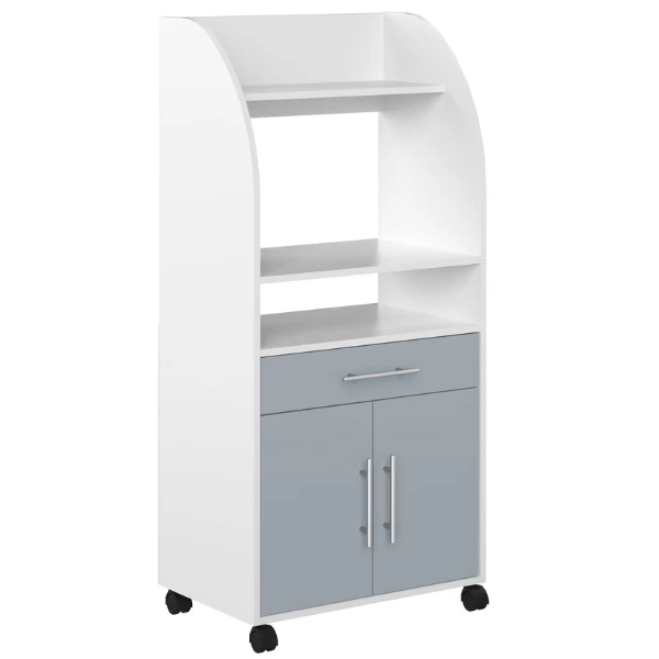 Bijzetkastje Jeanine Voor Microgolfoven - Wit/celadon Grijs - Afbeelding 6