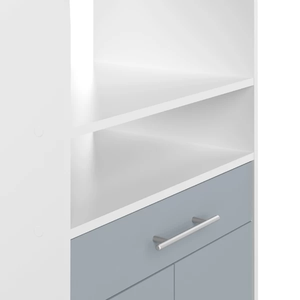 Bijzetkastje Jeanine Voor Microgolfoven - Wit/celadon Grijs - Afbeelding 3