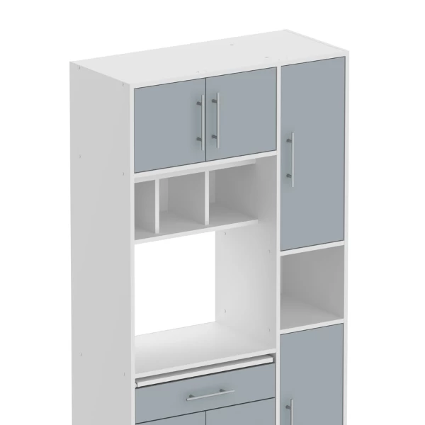 Keukenkast Liana Voor Magnetron - Wit/celadon Grijs - Afbeelding 2