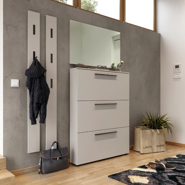 Schoenenkast Jonas 100cm Met Drie Deuren - Kasjmier Beige - Afbeelding 5