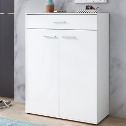 Schoenenkast Seb 89cm Met Opberglade - Wit