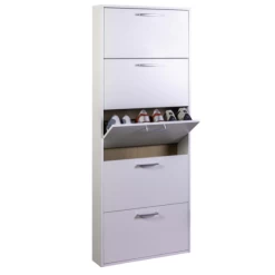 Schoenenkast Facto Met 5 Deuren - Wit