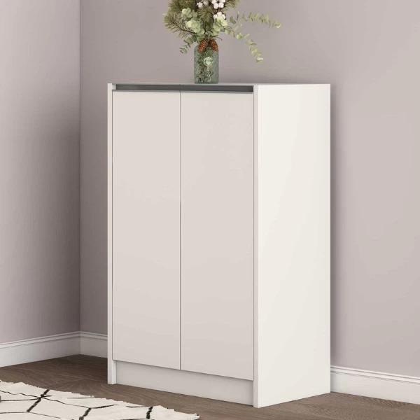 Lilly Schoenenkast: Wit 2-deurs H-H 90xB-L 60xD-P 35cm".