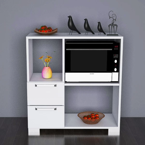 Keukenkast Woody Fashion - 80x40x83 Cm - Wit - Afbeelding 4