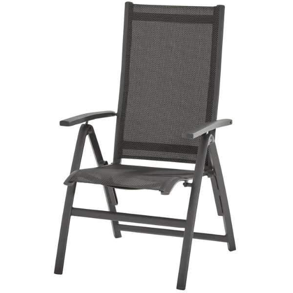 Tuinstoel Cady Aluminium Verstelbaar - Antraciet