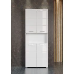 Hoge Kast Amanda/Mando/Bea | 73 X 31 X 190 Cm | Wit