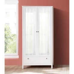 Kledingkast Ole | 92 X 38 X 192 Cm | Met Spiegels | Wit