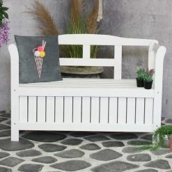 Tuinbank Met Opbergruimte Walt - Wit