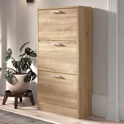 Schoenenkast Carini 3 Laden - Lichte Sonoma