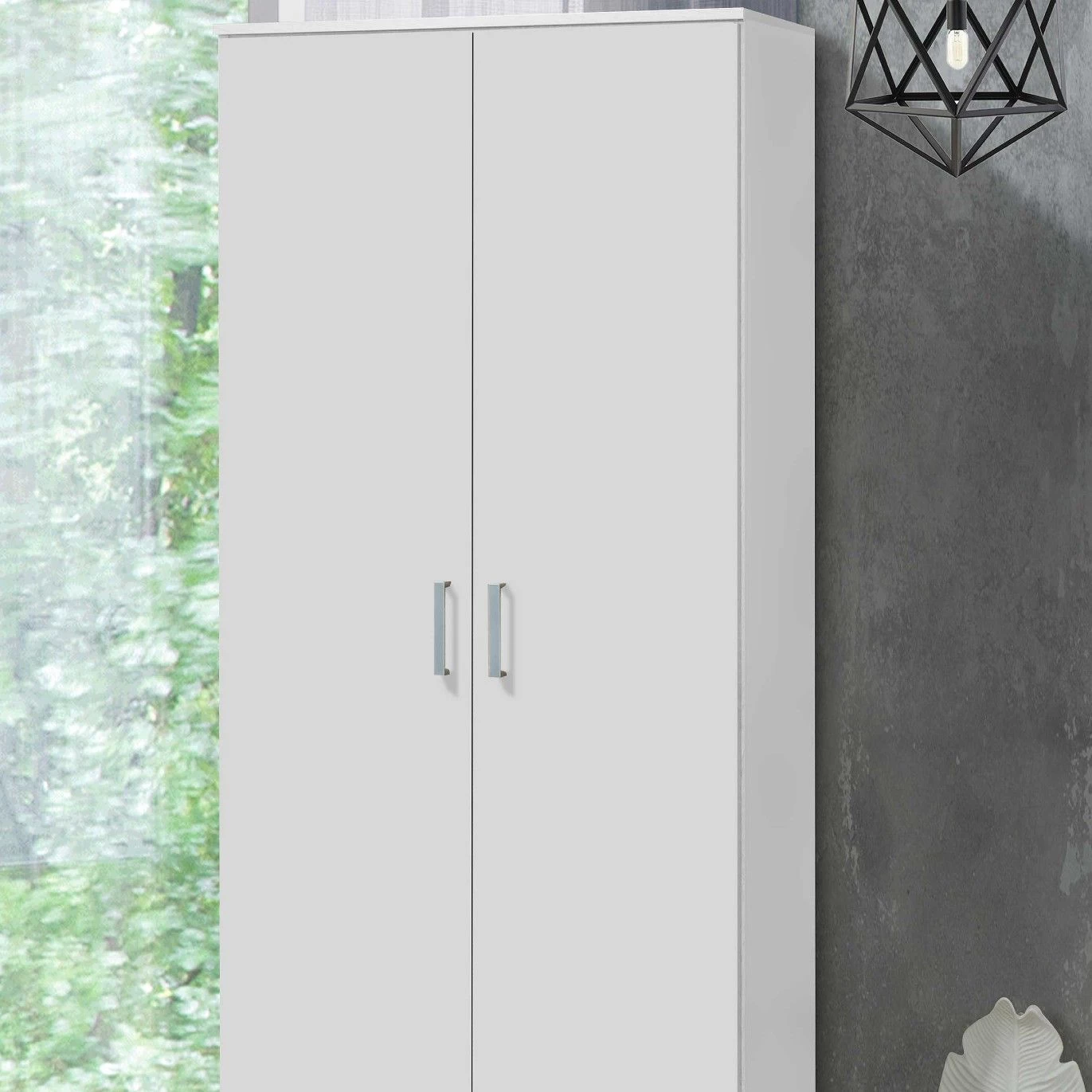 Kledingkast Darcis 80 Cm Met 2 Deuren En 52cm Diep - Wit