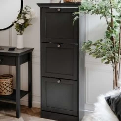 Schoenenkast Vieri 50cm 3 Deuren - Antraciet