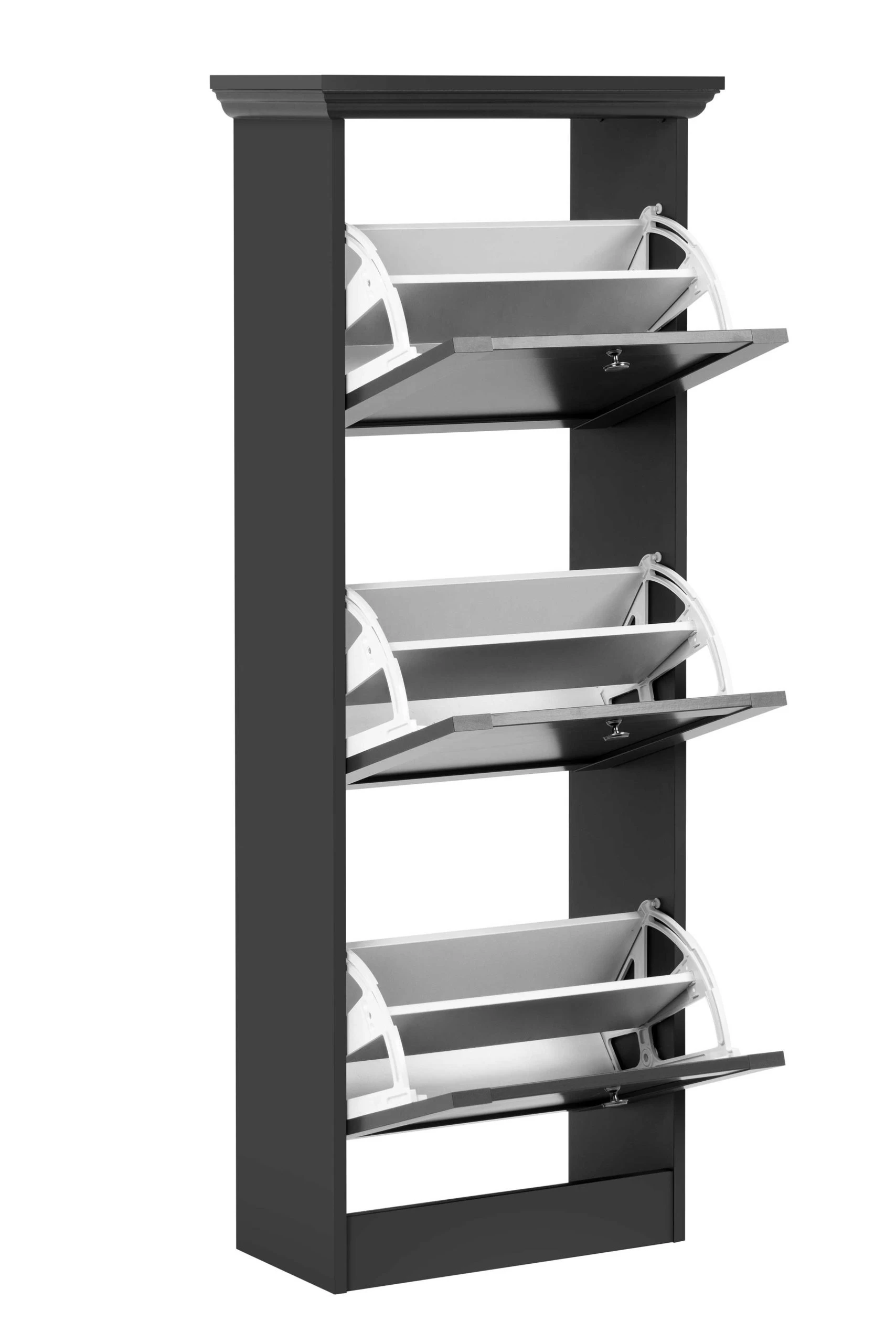 Schoenenkast Vieri 50cm 3 Deuren - Antraciet - Afbeelding 7