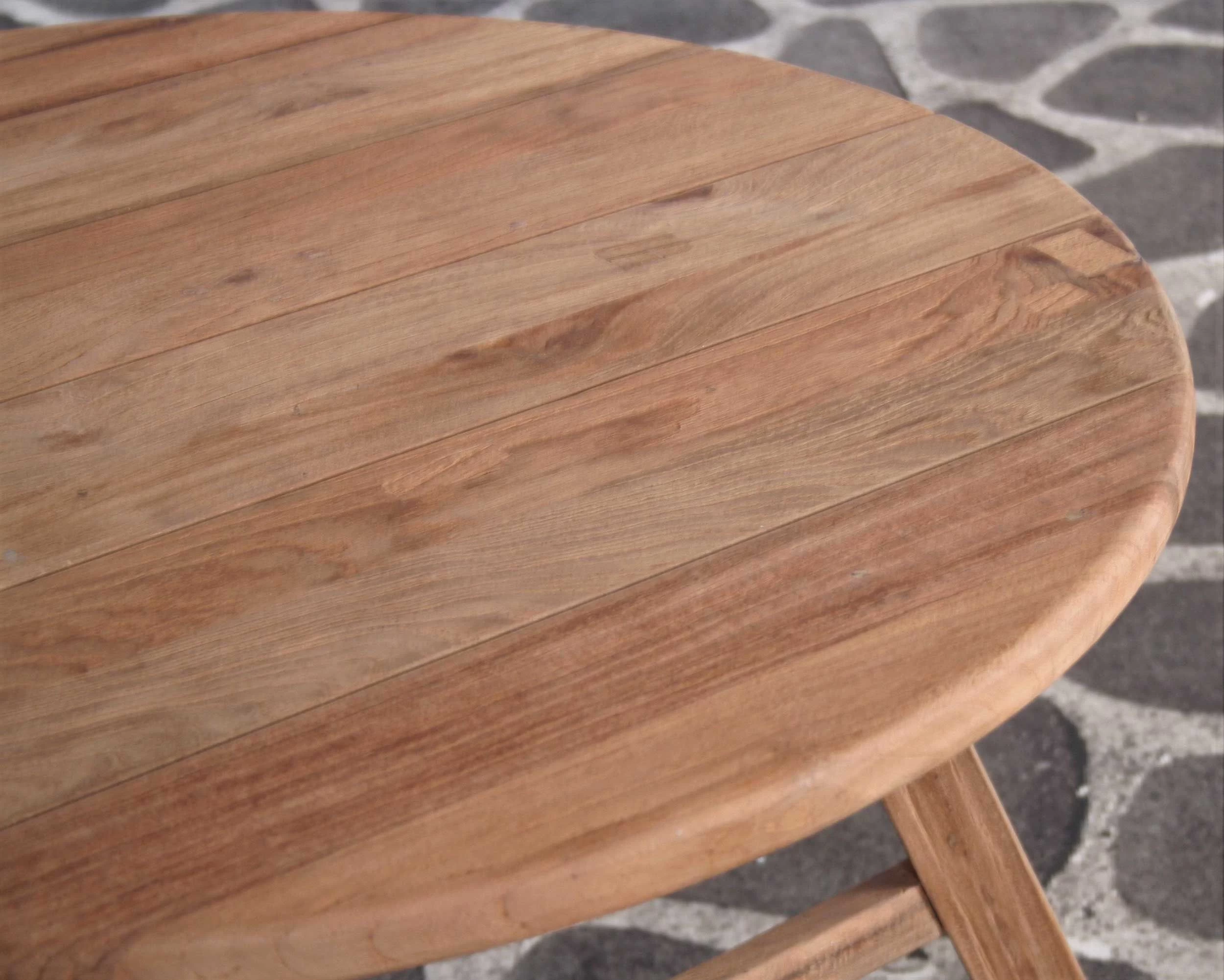 Bijzettafeltje Wyatt Ø80 Voor Buiten - Teak - Afbeelding 4