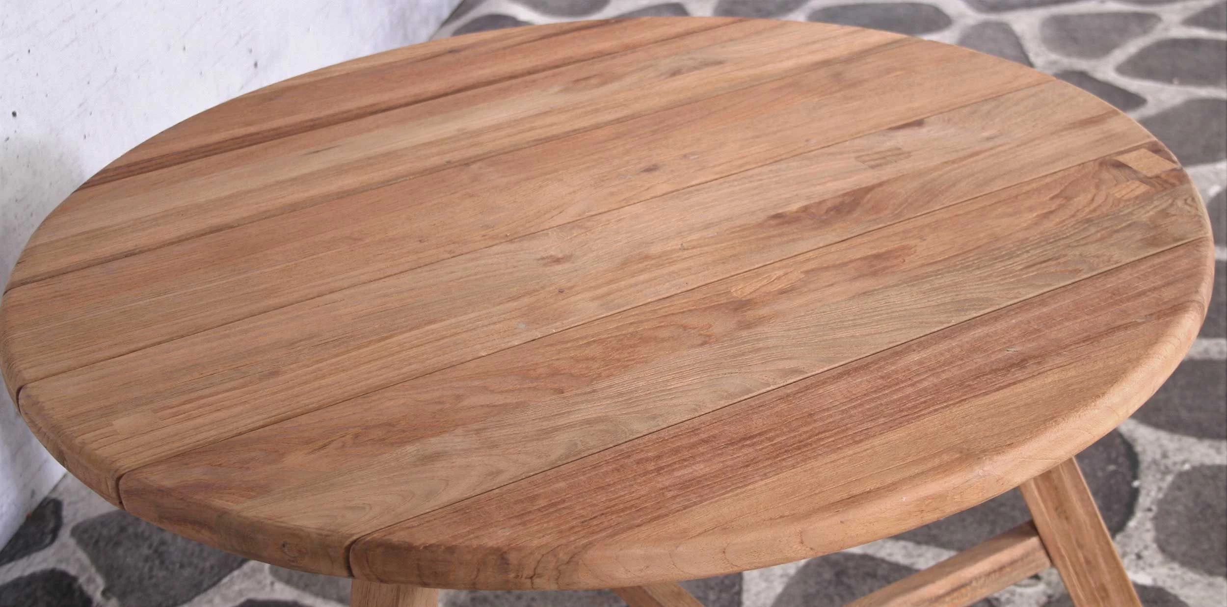 Bijzettafeltje Wyatt Ø80 Voor Buiten - Teak - Afbeelding 2