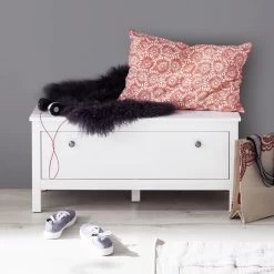 Opbergbank Hal Ole | 91 X 35 X 45 Cm | Wit